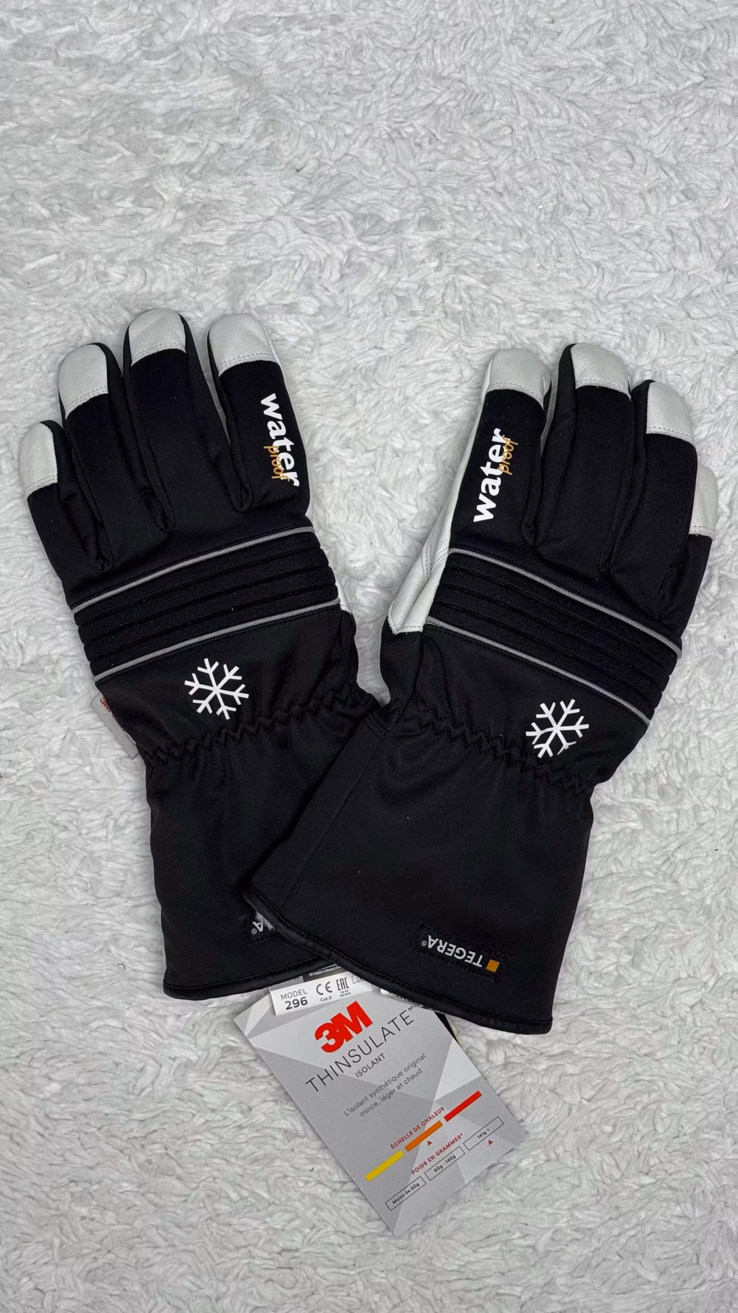 Water talvihanskat musta valkoinen — изображение 2